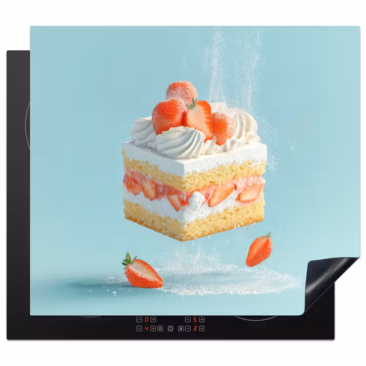 Induction hob protector - Whipped cream - Cake - Blue - Food — 1