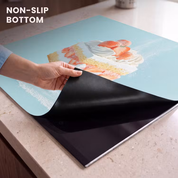 Induction hob protector - Whipped cream - Cake - Blue - Food — 5
