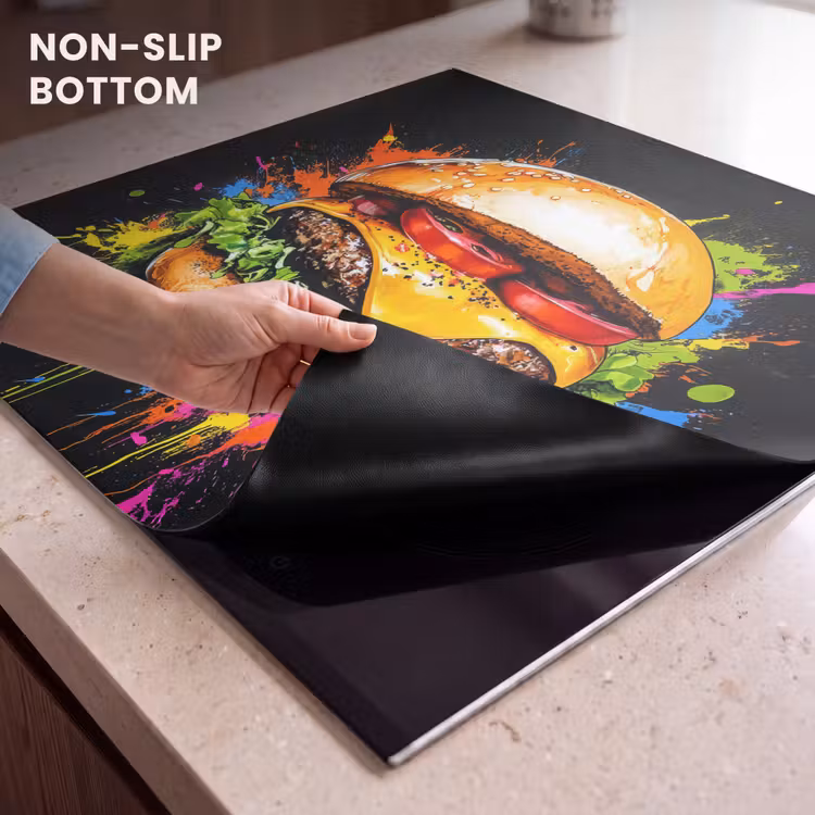 Induction hob protector - Hamburger - Graffiti - Paint - Colorful - Food - Abstract — 5