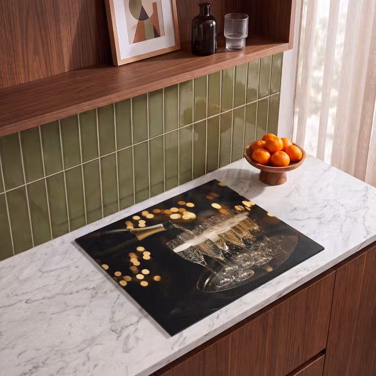 Induction hob protector - Lights - Champagne - Tray - Glasses — 4