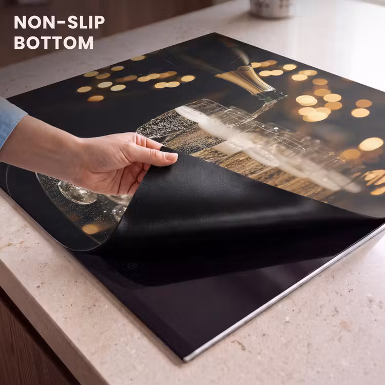 Induction hob protector - Lights - Champagne - Tray - Glasses — 5