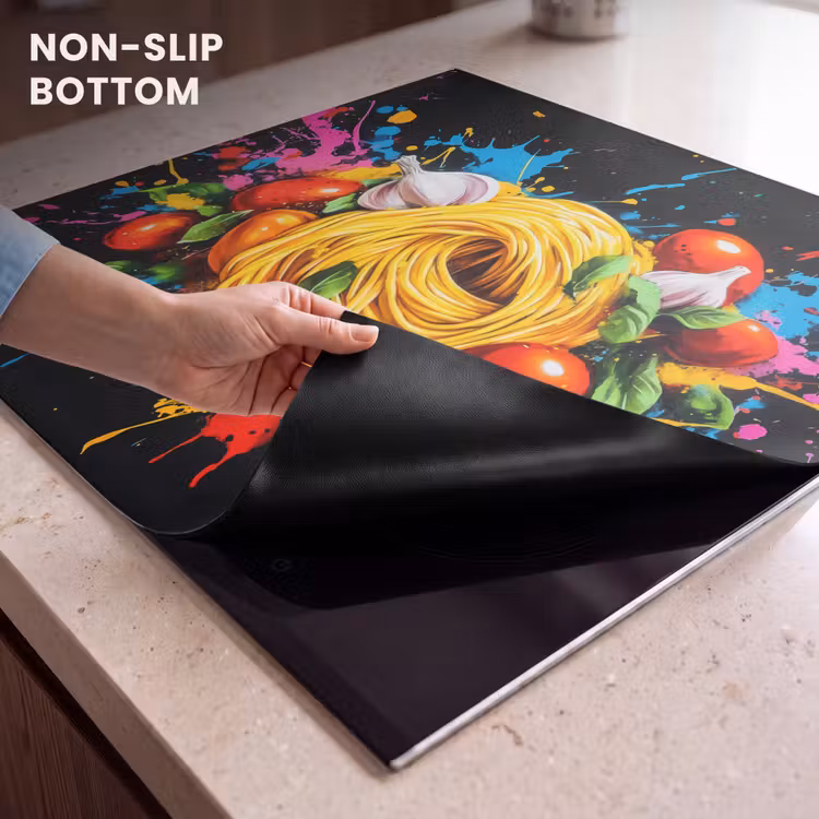 Induction hob protector - Spaghetti - Graffiti - Paint - Colorful - Food - Modern — 5