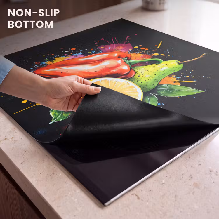 Induction hob protector - Bell pepper - Pear - Lemon - Graffiti - Paint - Abstract — 5