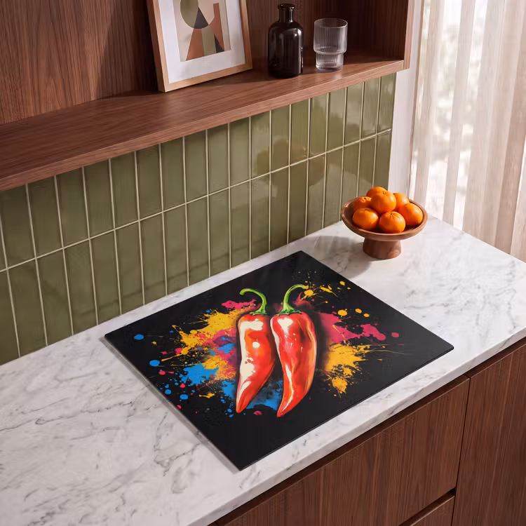 Induction hob protector - Pepper - Graffiti - Paint - Abstract - Modern - Colorful — 4
