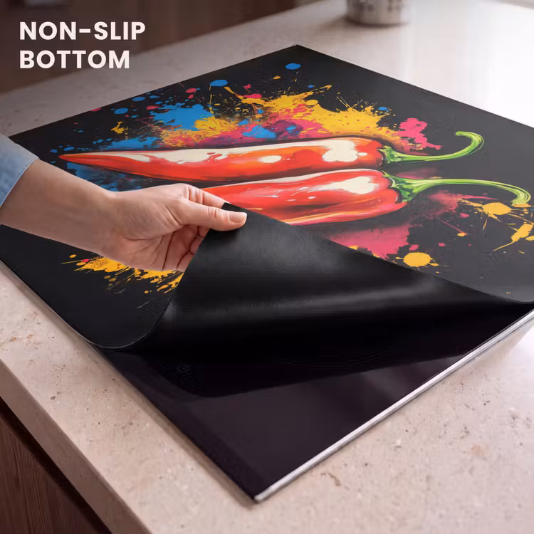 Induction hob protector - Pepper - Graffiti - Paint - Abstract - Modern - Colorful — 5