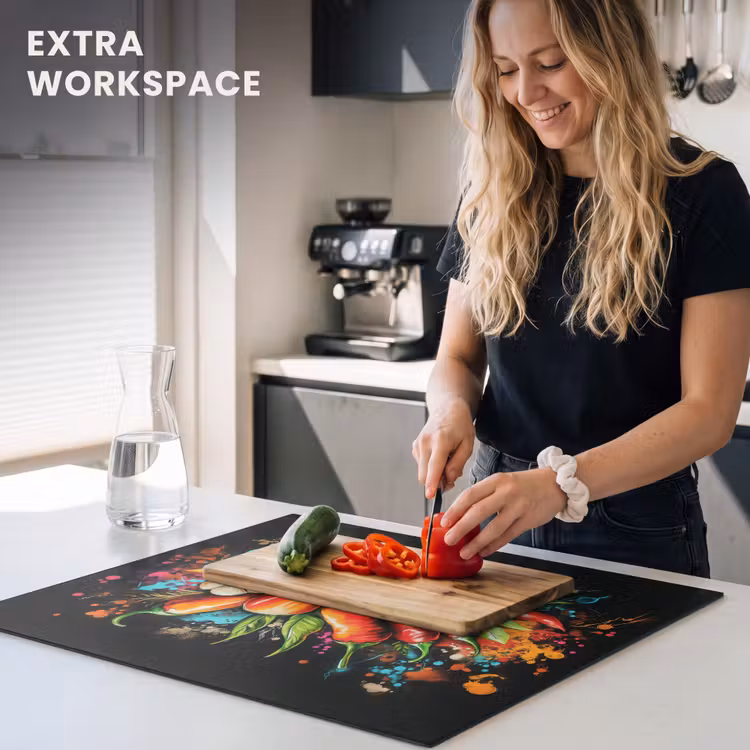 Induction hob protector - Vegetable - Pepper - Garlic - Graffiti - Paint - Colorful — 7