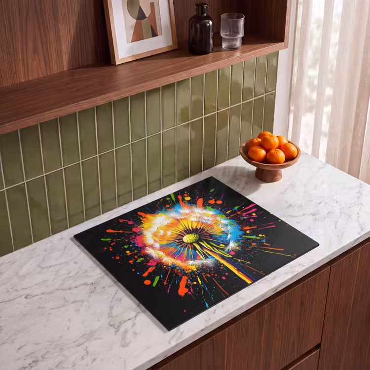 Induction hob protector - Dandelion - Graffiti - Colorful - Flowers - Nature — 4
