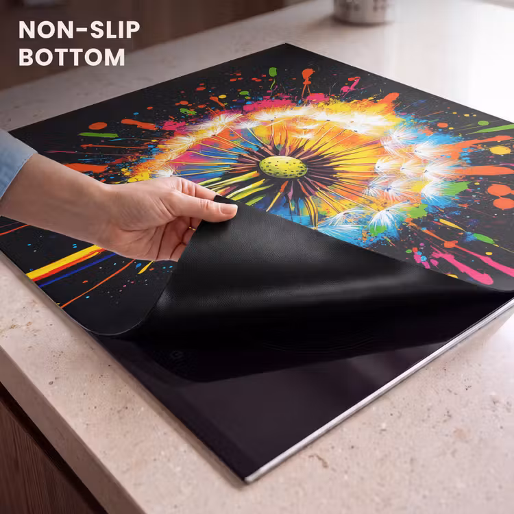 Induction hob protector - Dandelion - Graffiti - Colorful - Flowers - Nature — 5