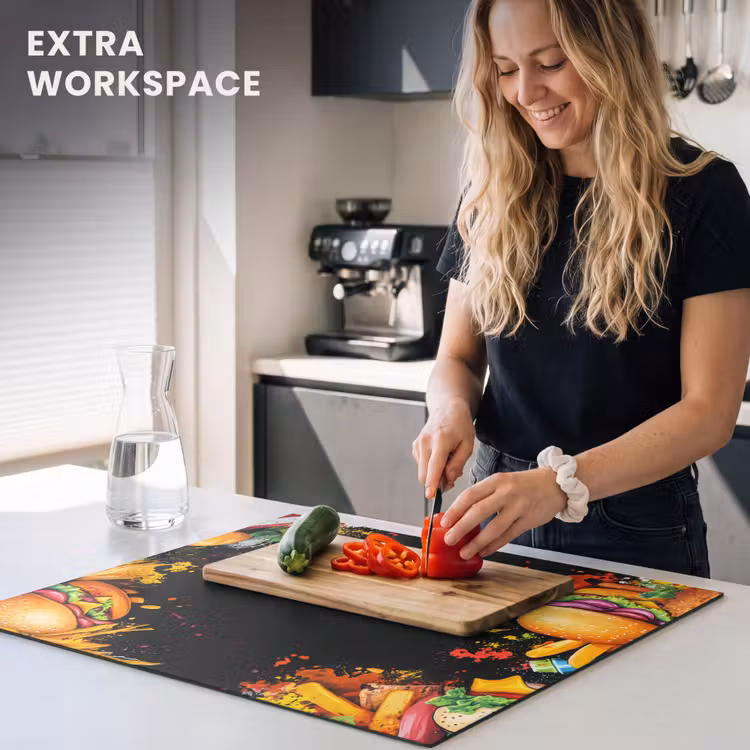 Induction hob protector - Fast food - Graffiti - Hamburger - Food - Modern — 7