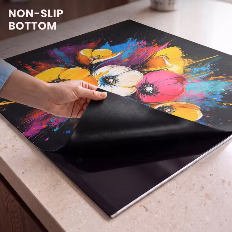 Induction hob protector - Flowers - Colorful - Graffiti - Modern - Bouquet — 5
