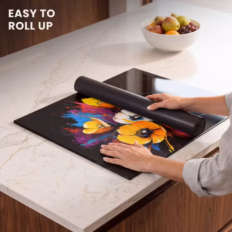 Induction hob protector - Flowers - Colorful - Graffiti - Modern - Bouquet — 6