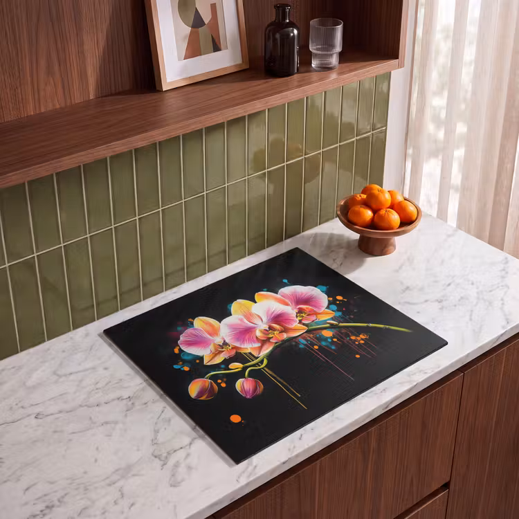 Induction hob protector - Orchid - Graffiti - Colorful - Flowers - Abstract — 4