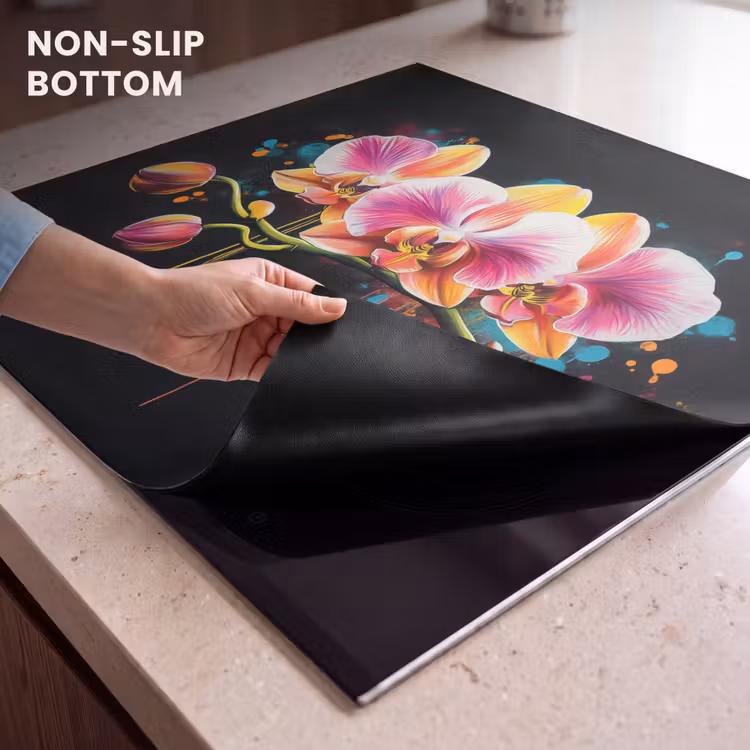 Induction hob protector - Orchid - Graffiti - Colorful - Flowers - Abstract — 5