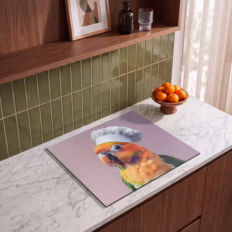 Induction hob protector - Parrot - Chef's hat - Curious - Bird — 4