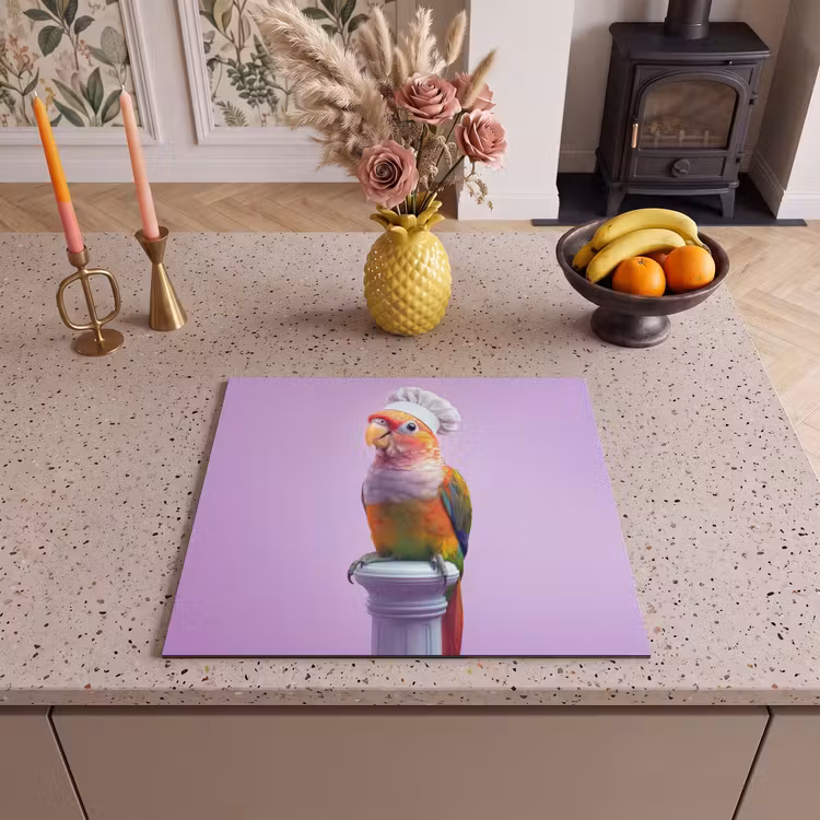 Induction hob protector - Parrot - Chef's hat - Curious - Bird — 3