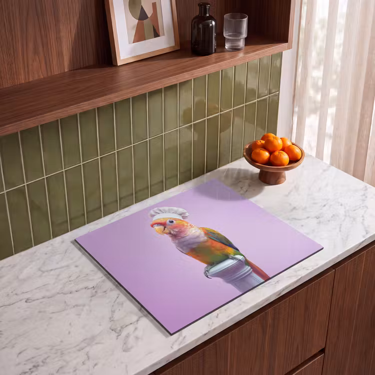 Induction hob protector - Parrot - Chef's hat - Curious - Bird — 4