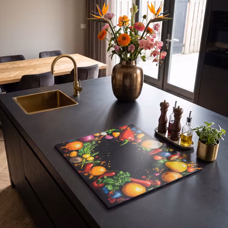 Induction hob protector - Vegetables - Graffiti - Colorful - Cooking - Abstract — 2