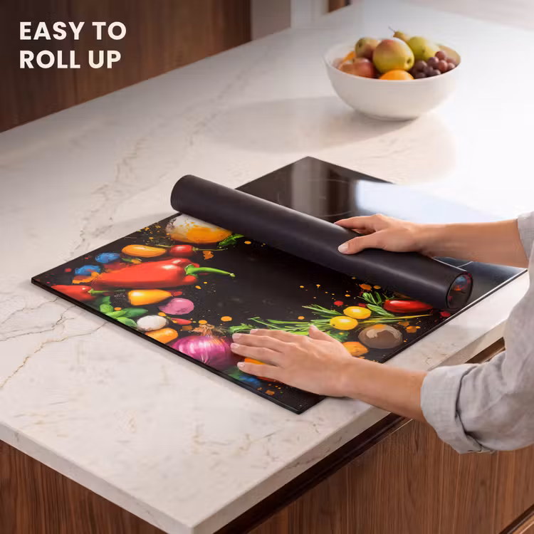 Induction hob protector - Vegetables - Graffiti - Colorful - Cooking - Abstract — 6