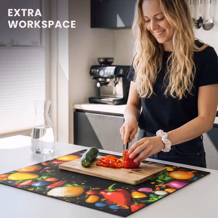Induction hob protector - Vegetables - Graffiti - Colorful - Cooking - Abstract — 7