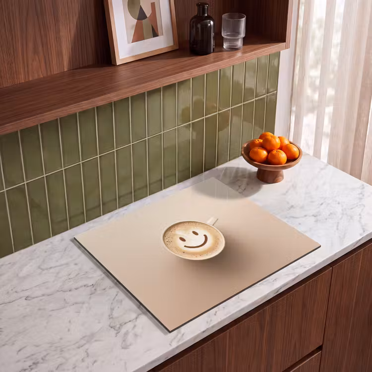 Induction hob protector - Coffee - Milk froth - Laughter - Beige — 4