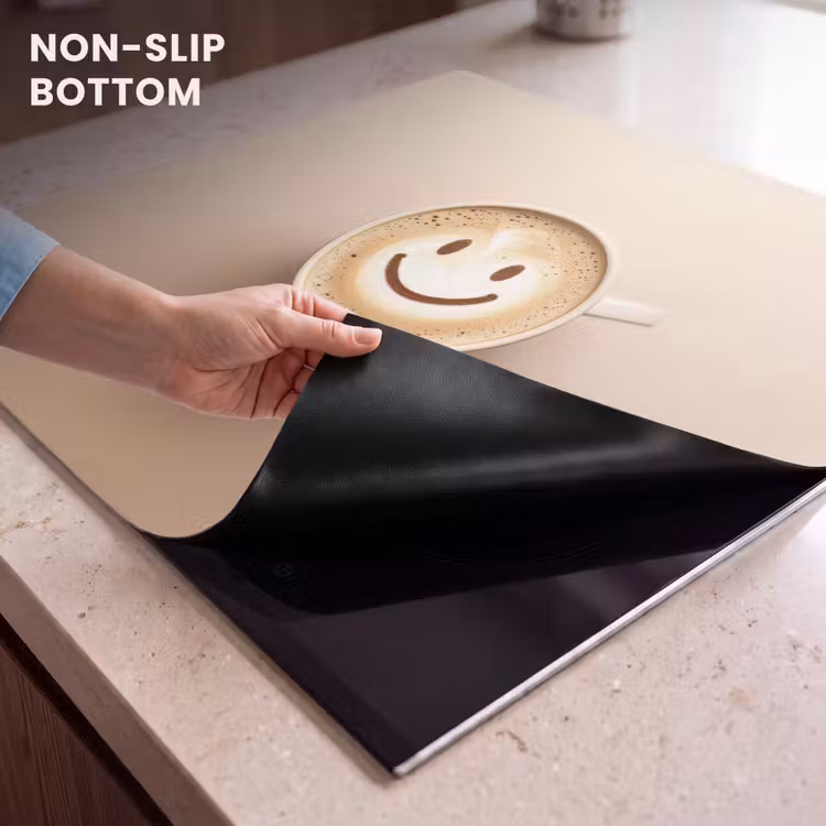 Induction hob protector - Coffee - Milk froth - Laughter - Beige — 5