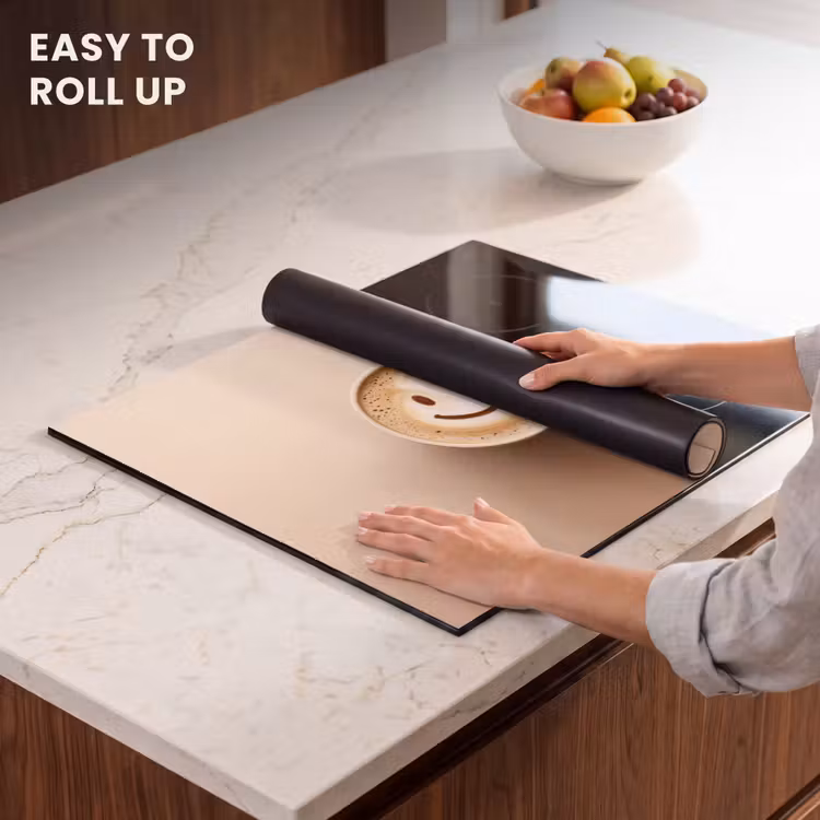 Induction hob protector - Coffee - Milk froth - Laughter - Beige — 6