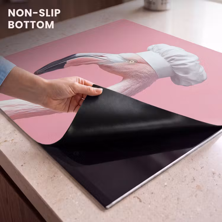 Induction hob protector - Flamingo - Pink - Chef's hat - Bird — 5