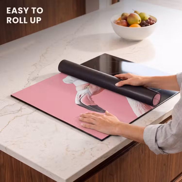 Induction hob protector - Flamingo - Pink - Chef's hat - Bird — 6