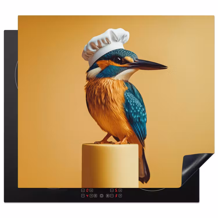 Induction hob protector - Kingfisher - Pillar - Chef's hat - Bird — 1