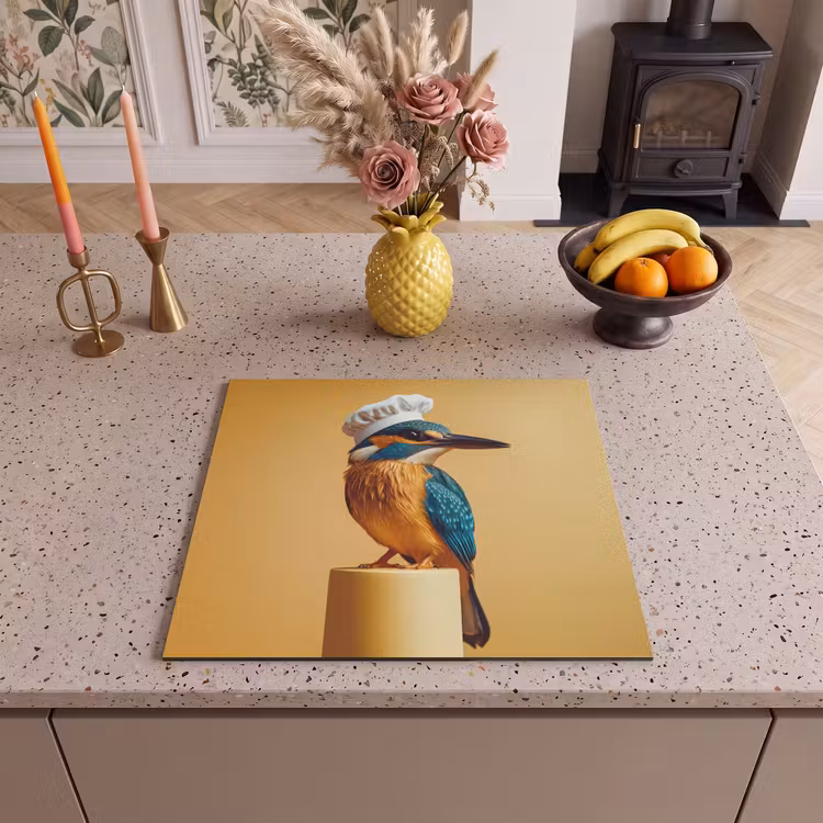 Induction hob protector - Kingfisher - Pillar - Chef's hat - Bird — 3