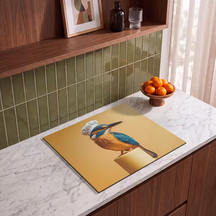 Induction hob protector - Kingfisher - Pillar - Chef's hat - Bird — 4