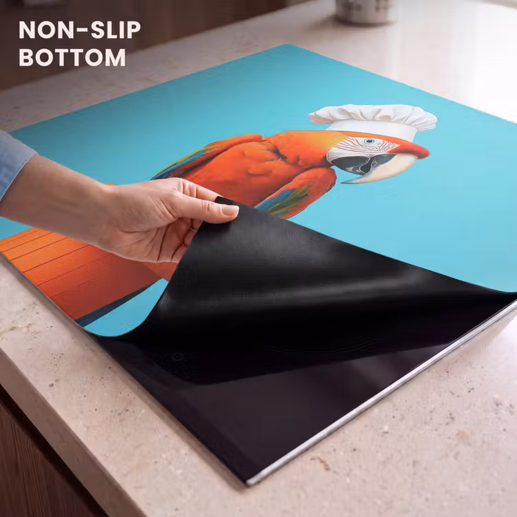 Induction hob protector - Macaw - Chef's hat - Pedestal - Funny — 5