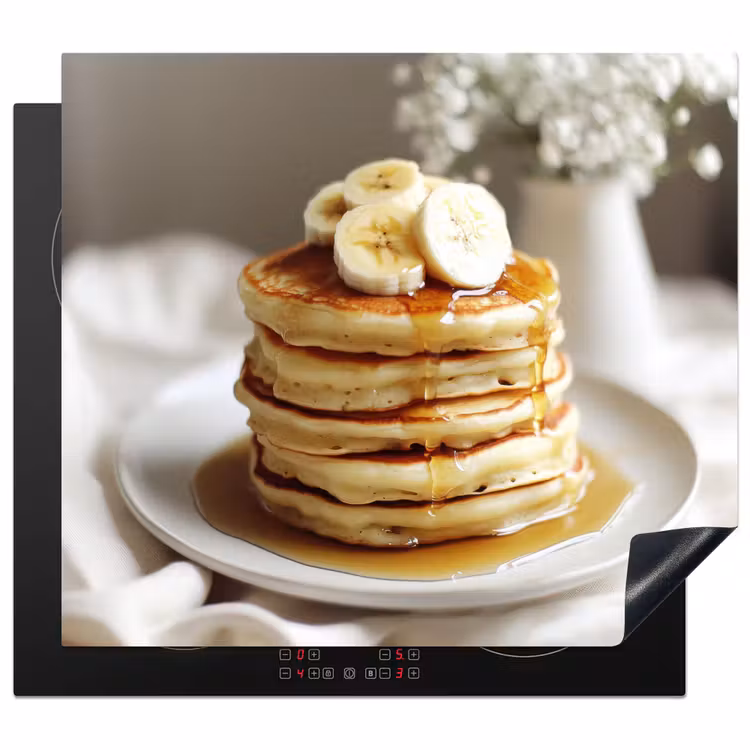 Induction hob protector - Pancakes - Banana - Syrup - White - Beige — 1