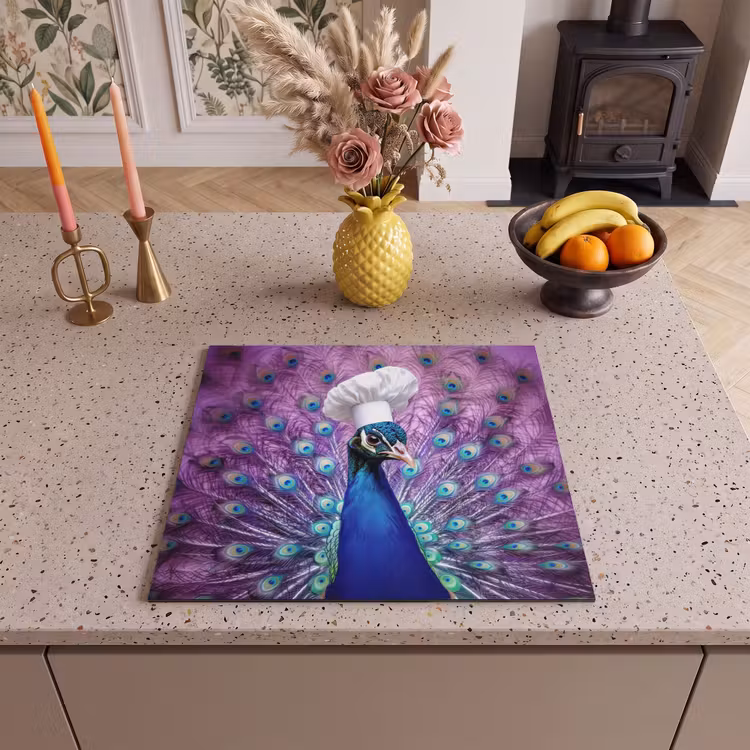 Induction hob protector - Peacock - Chef's hat - Cool - Purple — 3
