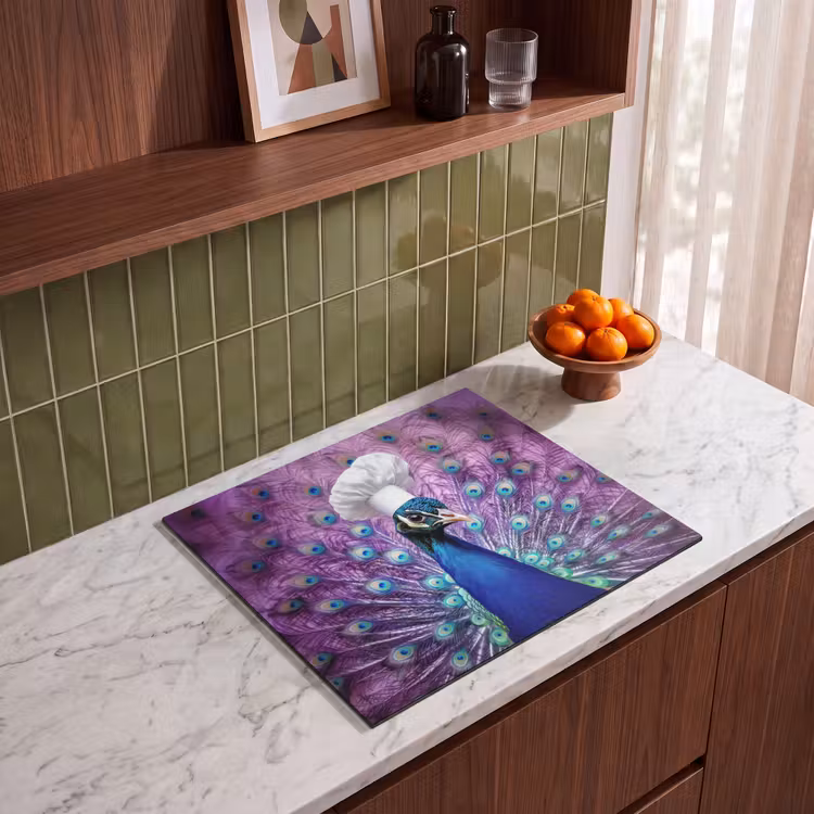 Induction hob protector - Peacock - Chef's hat - Cool - Purple — 4