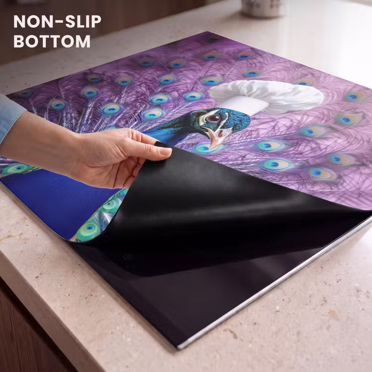 Induction hob protector - Peacock - Chef's hat - Cool - Purple — 5