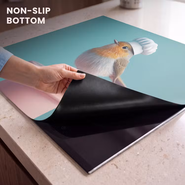 Induction hob protector - Robin - Bird - Chef's hat - Pedestal — 5