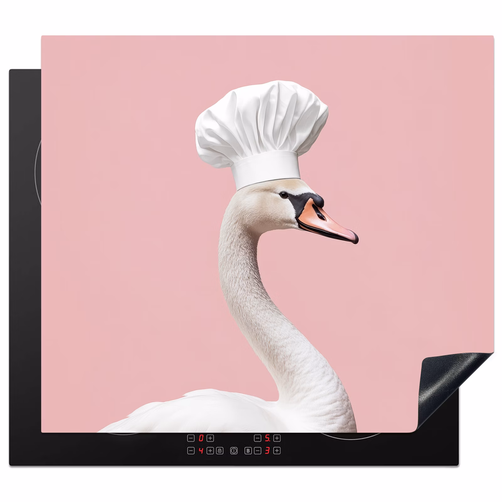 Induction hob protector - Swan - Chef's hat - Beautiful - Classic — 1