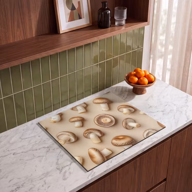 Induction hob protector - Chestnut Mushrooms - Beige — 4