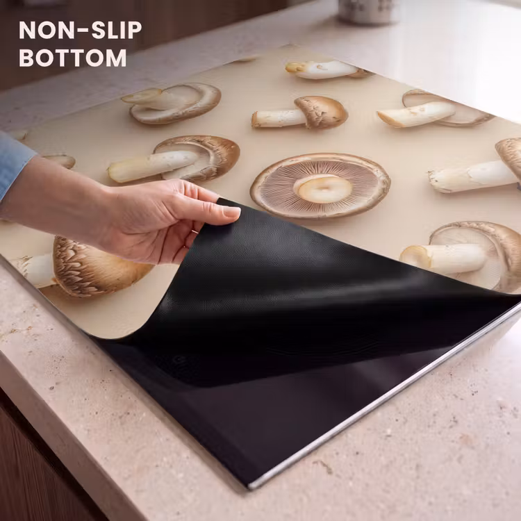 Induction hob protector - Chestnut Mushrooms - Beige — 5