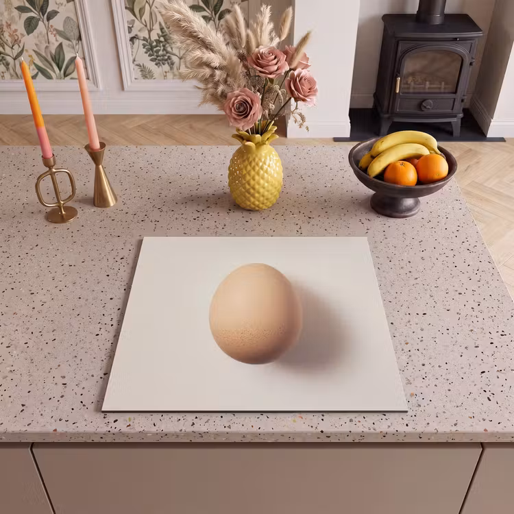 Induction hob protector - Egg - Beige - Oval - Oval — 3