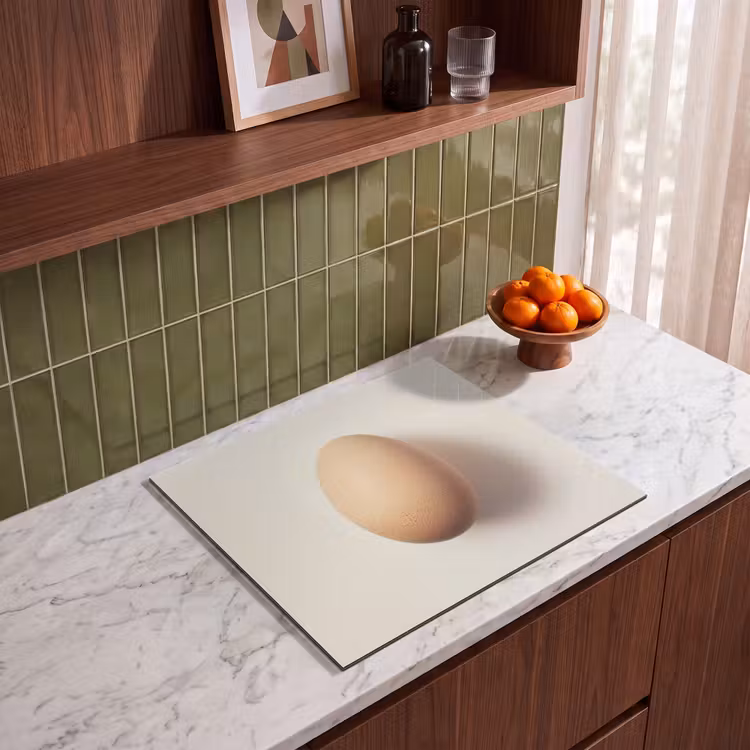 Induction hob protector - Egg - Beige - Oval - Oval — 4