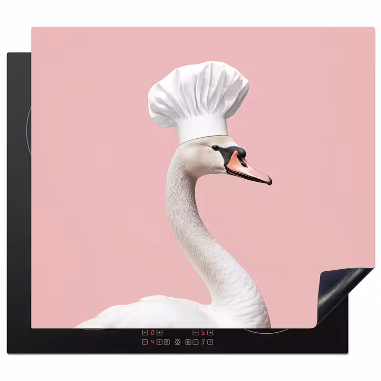 Induction hob protector - Swan - Chef's hat - Beautiful - Classic — 1