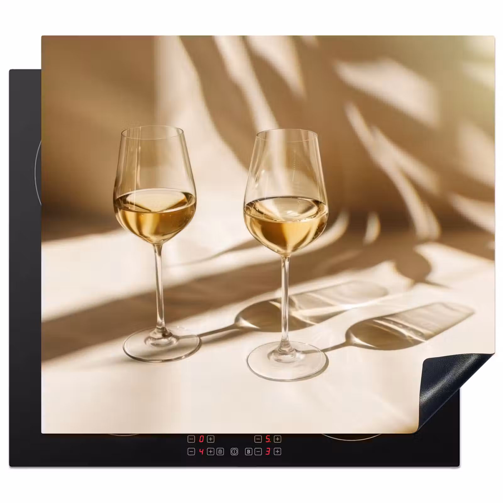 Induction hob protector - Wine - Wine glasses - White — 1