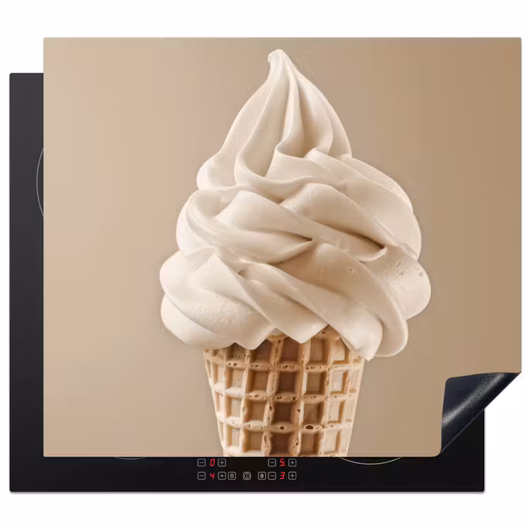 Induction hob protector - Ice cream - Soft ice cream - Creamy - Horn - Beige — 1