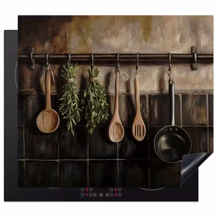 Induction hob protector - Kitchenware - Rustic - Tiles - Spices — 1