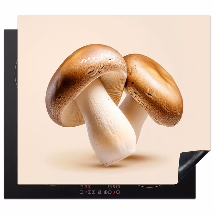 Induction hob protector - Mushrooms - Soft - Beige — 1
