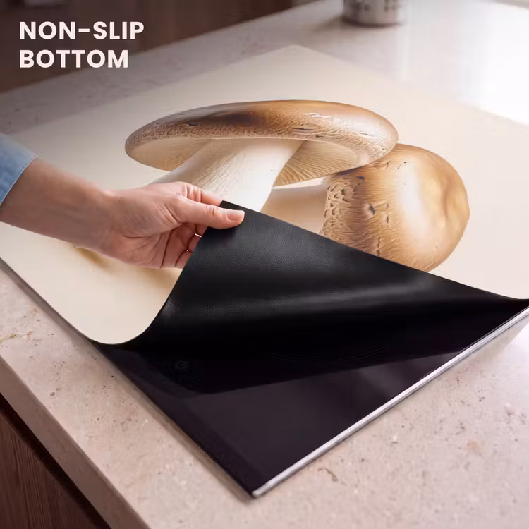 Induction hob protector - Mushrooms - Soft - Beige — 5