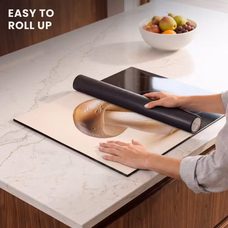 Induction hob protector - Mushrooms - Soft - Beige — 6