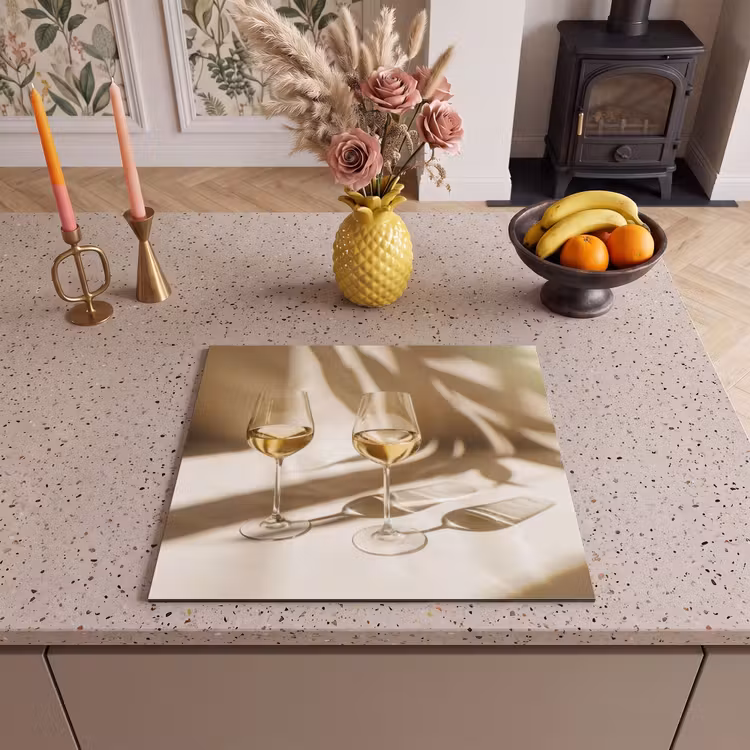 Induction hob protector - Wine - Wine glasses - White — 3